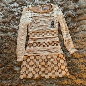 • self-portrait • lace flower long sleeve dress